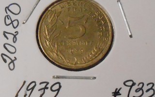 RANSKA  5 Centimes  v.1979  KM#933  Circ