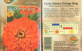 Tsinnia "Orange King" - siemenet