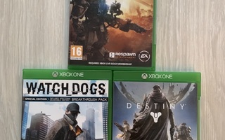 Xboxone pelipaketti Titanfall, Watch Dogs, Destiny