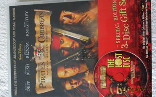 PIRATES OF THE CARIBBEAN (3 x DVD) MUSTAN HELMEN KIROUS