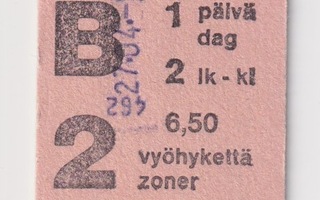 Kauniainen - junalippu (6,50 mk)