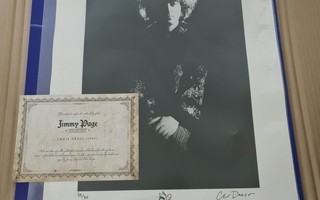 Jimmy Page signeerattu kuva
