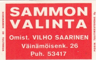 Tampere, Sammon valinta , Omist. Vilho Saarinen   b339