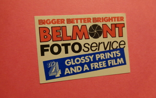 TT-etiketti Belmont Fotoservice