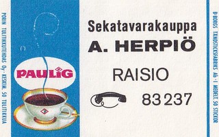 Raisio. A. Herpiö, Paulig   b431
