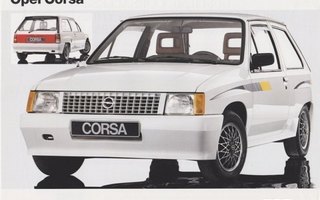Opel Corsa korisarjaesite 80-luvun puolivälistä