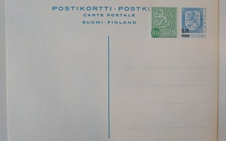 Postikortti postimaksun korjauspainatuksella