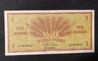 1 Markka 1963 AJ0048062 Val-Vou Kl6