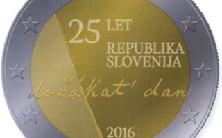 2€ Juhlaraha Slovenia 2016 Itsenäisyys 25v