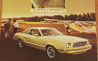 1976 Ford Mustang II esite - KUIN UUSI - ISO - 6 sivua