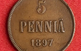 5 penniä 1897