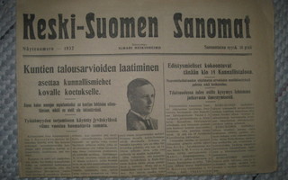 Sanomalehti : Keski-Suomen Sanomat 18.9.1932