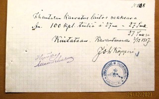 1917 Kavantsaari asemapäällikkö kuitilla