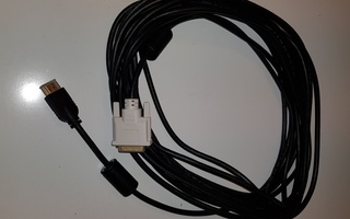 HDMI-DVI-D Single-link -kaapeli, 10 m, musta