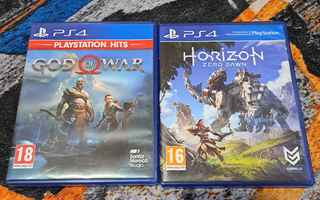 God of War ja Horizon Zero Dawn PS4