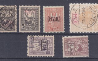 Saksa WW1 Saksan posti Romaniassa sotaveromerkkejä