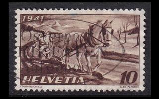 Sveitsi 386 o Maanviljely hevosia (1941)