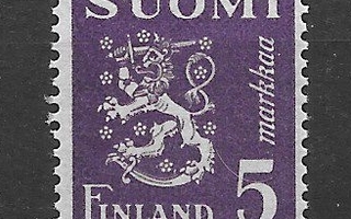 1930 leijonamalli violetti 5 mk **