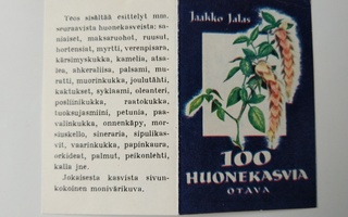 Mainoskirjanmerkki Jaakko Jalas 100 huonekasvia Otava