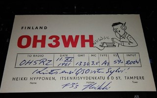 Tampere QSO kortti 1961 PK800/4