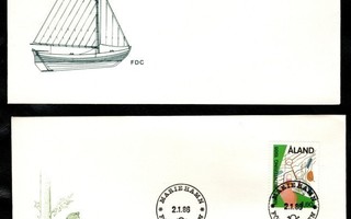 FDC Åland kaikki kuoret v.1986