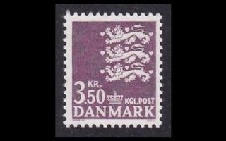 Tanska 527 ** Vaakuna 3,50 kr violetti (1972)