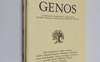 Genos vuosikerta 1986 (1-4) : Suomen sukututkimusseuran a...