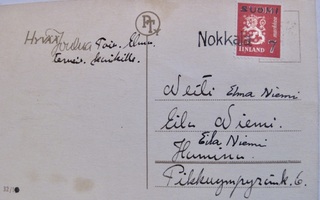 VANHA Postikortti Nokkala Rivileima n. 1940-l