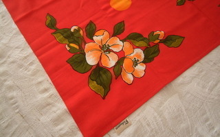 Vintage - Omenankukka pöytäliina - punainen