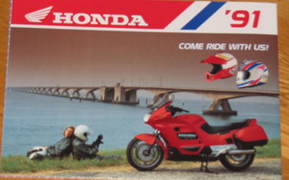 1991 Honda moottoripyörät esite - suom - KUIN UUSI -