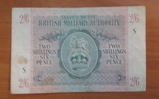 BRITISH MILITARY 2 SHILLINGS SEX PENCE H-1128