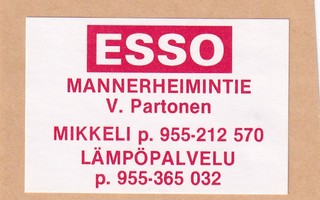 Mikkeli, V. Partonen , Lämpöpalvelu, ESSO.      b436