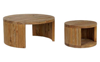 Set of 2 tables Home ESPRIT Puu 99 x 99 x 48 cm
