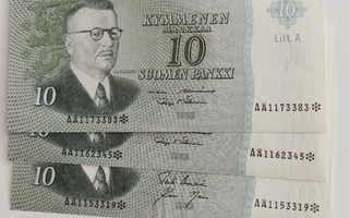 Suomi: 10 mk, v. 1963: Litt. A,  Tähti