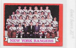 1973-74 Topps #102 New York Rangers joukkuekuva