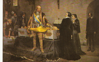 A.Edelfelt-  Kaarle-herttua herjaa Klaus Femingin ruumista