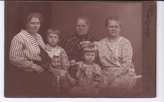 VANHA Kabinetti Valokuva Lapset + Nukke 1926 Helsinki