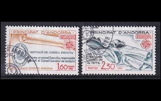 Andorra Fr 321-2 o Europa historiallisia tapahtumia (1982)