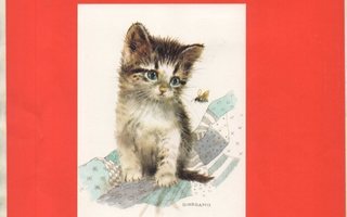 Postikortti Kissa. Lahti Kalevan kisat 1985 Erikouisleimalla
