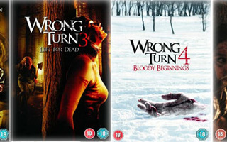 Ihmisjahti - Wrong Turn1-6, kannibaali gore kauhua, 6xDVD