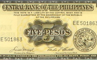 Philippiinit 5 pesoa 1949