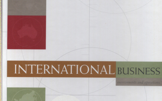 International Business: enviroments and operations