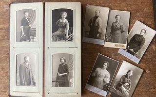 Lahti-visiittikortti-valokuva-albumi + irtokuv, 1910-20-luku
