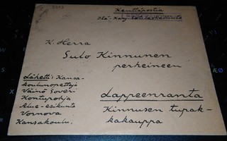 Kontupohja Vornova - Lappeenranta 1942 PK850/2