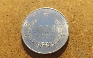 1000 markkaa v. 1960, hopeaa