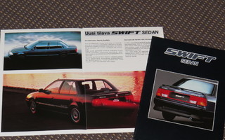 1990 Suzuki Swift Sedan esite - KUIN UUSI - suom - 12 sivua