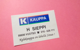 TT-etiketti K Kauppa H Sieppi, Vuotso