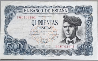 Espanja Spain 500 pesetas 1971 P-153