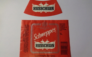 Etiketti - Schweppes Russchian 1 L, Oy Mallasjuoma