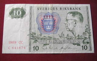 10 kronor 1989 Ruotsi-Sweden